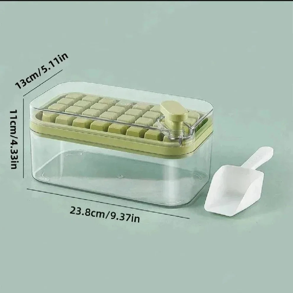 2-in-1 Ice Cube Maker & Storage Box with Easy-Press Release